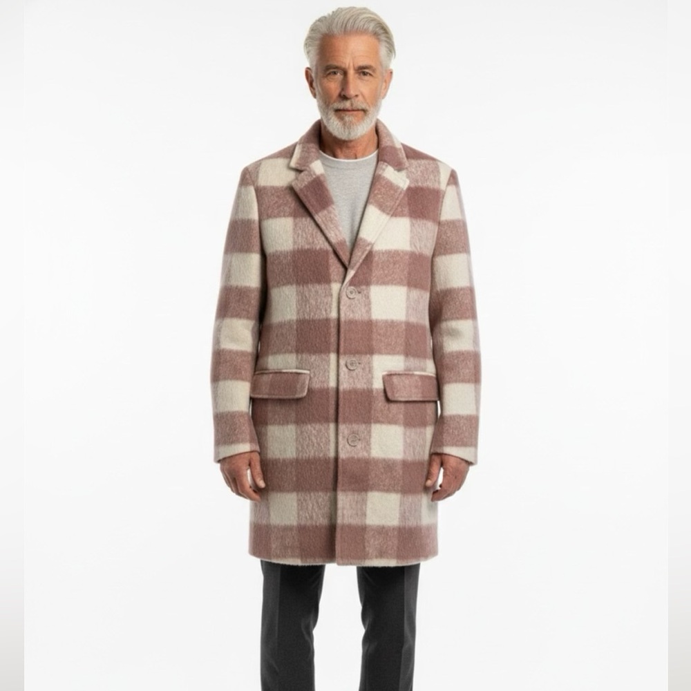 BoohooMAN Plaid Coat